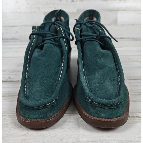 Bird of Flight Anthropologie Ankle Boots Believe Dark Teal Suede US Size 7.5 - Picture 3 of 8